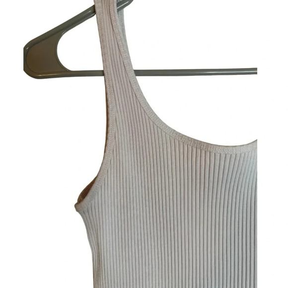 Aritzia Wilfred Free Ribbed Pink Size M Bodycon Tank Midi Dress - Picture 9 of 9